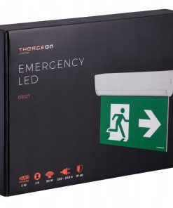 Awaryjna oprawa LED THORGEON 3H 3W 6000K 50lm IP40 IK05 biała