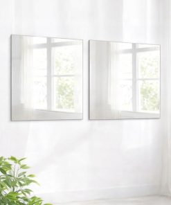 LUSTRA KWADRATOWE ŚCIENNE 35 X 35 CM 2 SZTUKI DEKORACYJNE