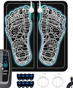 Mata EMS do stóp i łydek USB 9 trybów 30 poziomów pilot