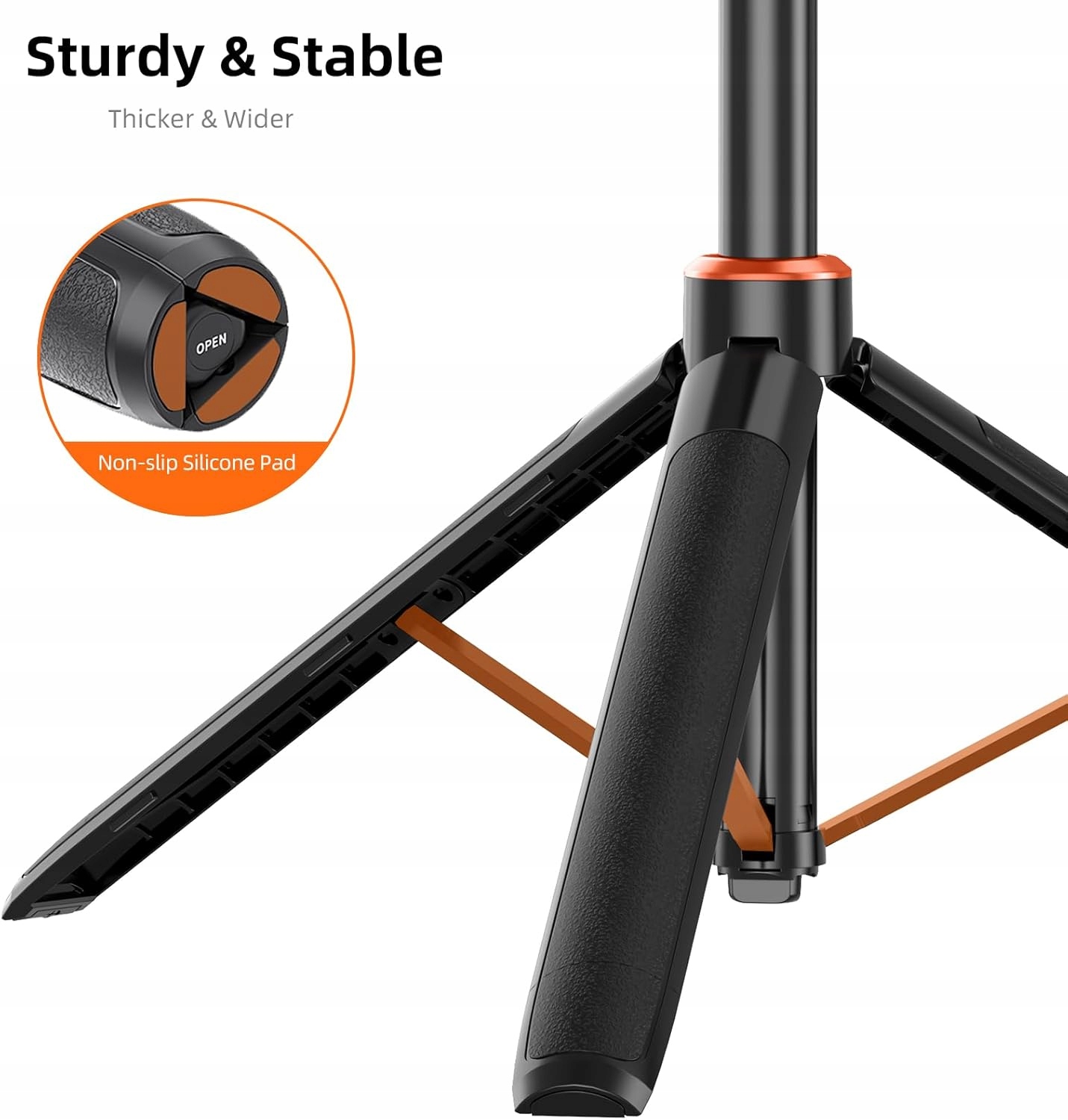 Statyw podróżny Vkesen z wbudowanym, wysuwanym kijem do selfie - obrazek 5