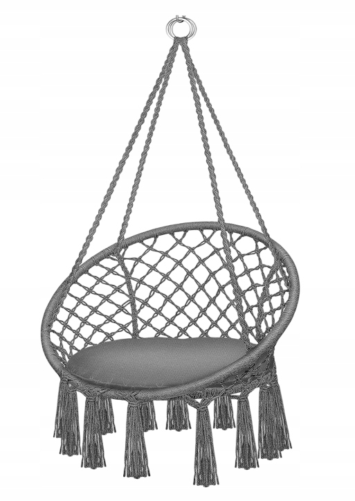 FOTEL WISZĄCY Z PODUSZKĄ KRZESŁO DO ZAWIESZENIA KOSZ HUŚTAWKA TILLVEX