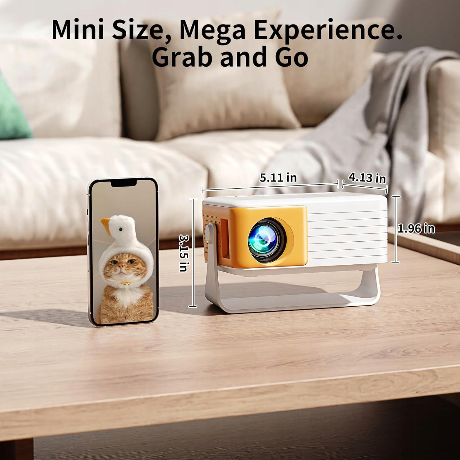 Projektor YOTON Y3 Mini 720P 6500 lm | 200" HDMI USB | iOS Android | PS5 - obrazek 8