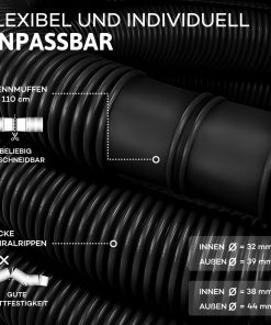 Alternative view of WĄŻ BASENOWY, Solarny 38mm 15m TILLVEX Czarny