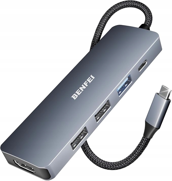 Hub BENFEI USB C 5w1 z 4K HDMI, 3 USB-A, zasilaniem 100 W