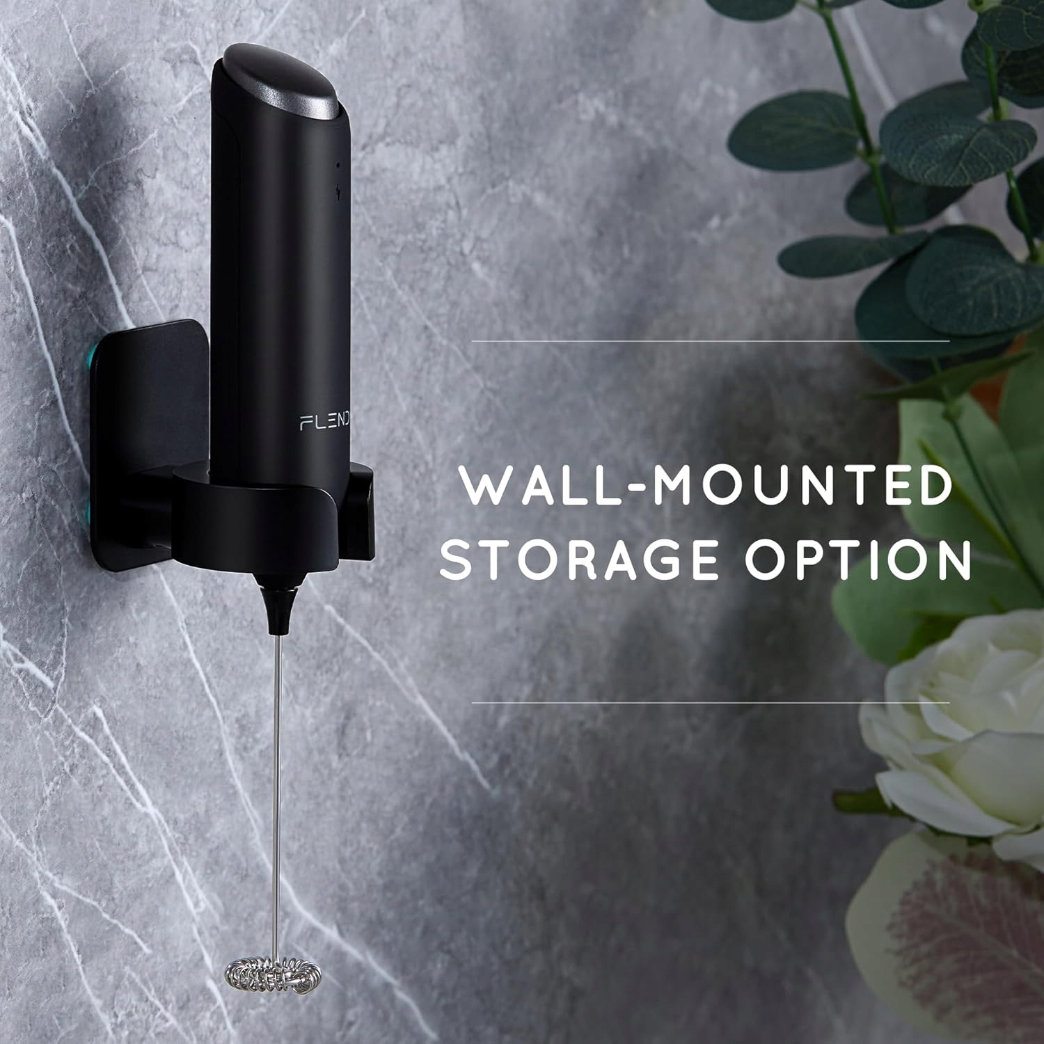 SPIENIACZ DO MLEKA ELEKTRYCZNY ŁADOWALNY USB-C FLENDY CZARNY - obrazek 5