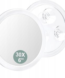 Lusterko kosmetyczne Auxmir 30x z przyssawkami 15 cm
