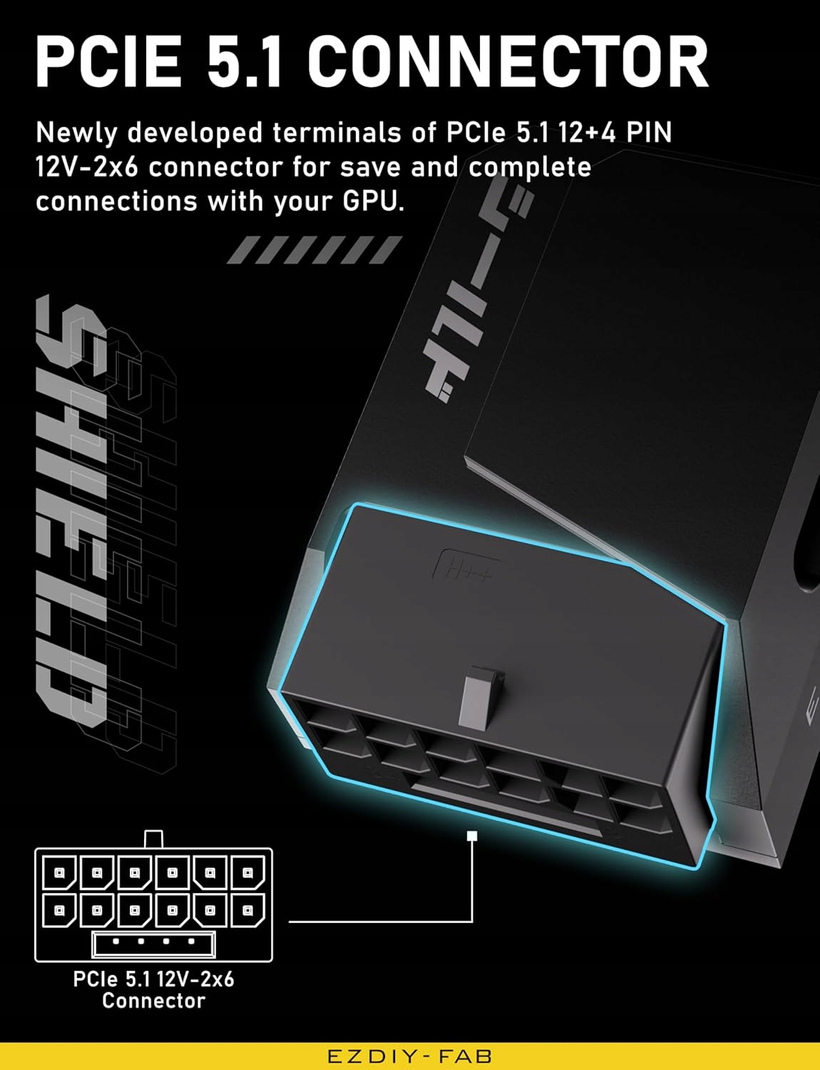 ADAPTER DO KARTY GRAFICZNEJ EZDIY-FAB PCIe 5.0 12VHPWR 90*/180* - obrazek 2