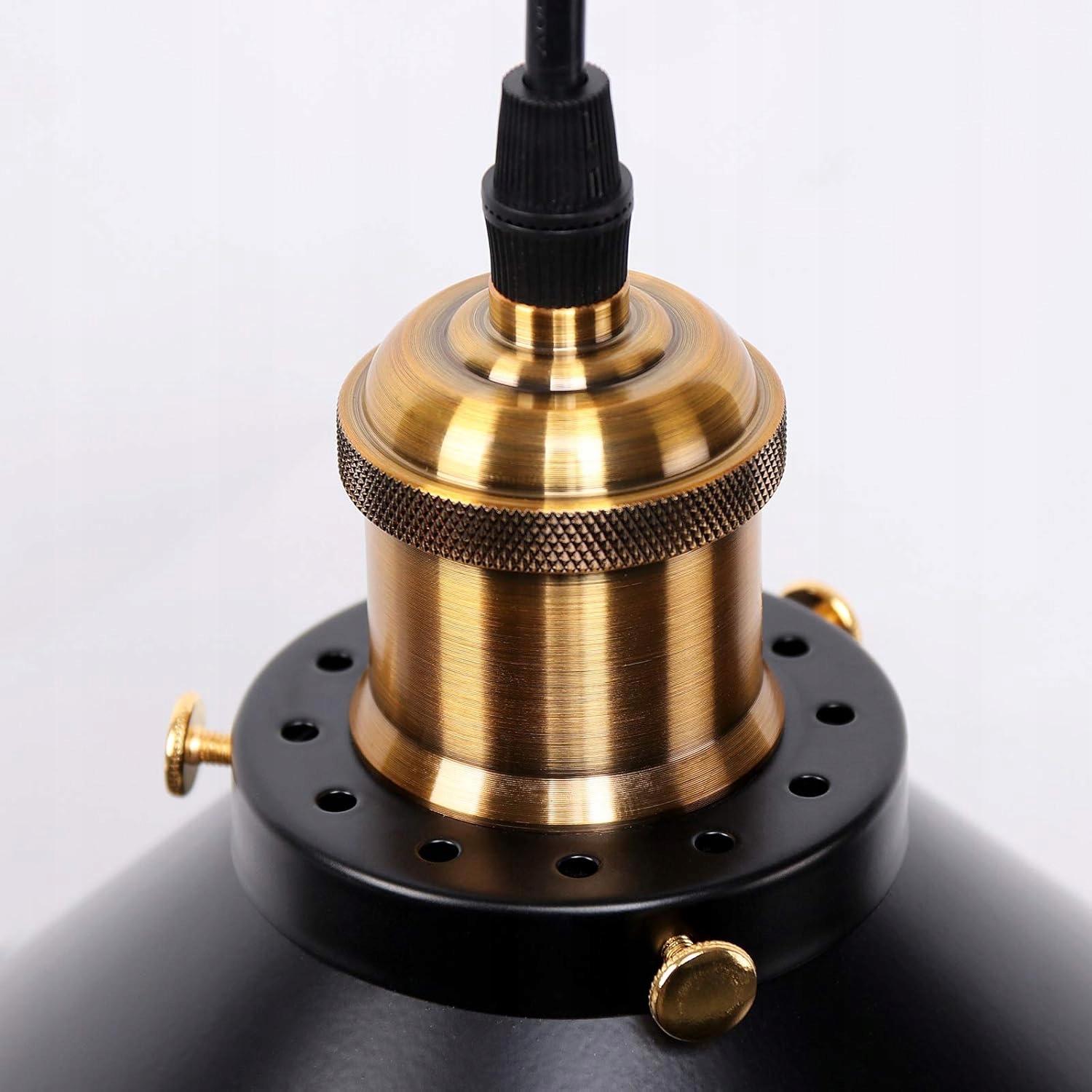 Zestaw 3 lamp wiszących Newrays industrialne czarne żelazo E27 60W - obrazek 7