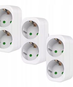 Rozdzielacz Rozgałęźnik złodziejka Adapter 2 gniazdka ZESTAW 3 szt