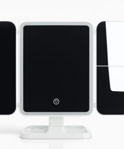Lusterko Kosmetyczne LED Składane 1x 2x 3x USB-C Regulacja Światła