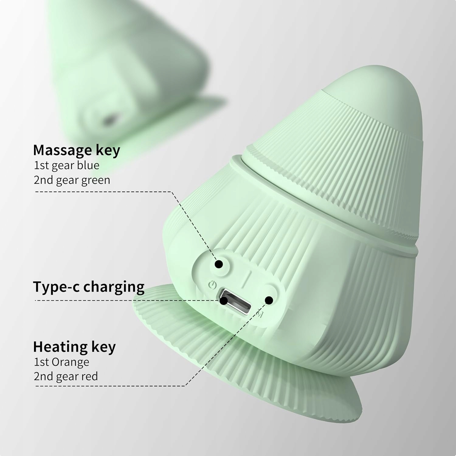 Piłka do masażu wibracyjna z grzaniem i przyssawką 4w1 PROIRON - obrazek 2