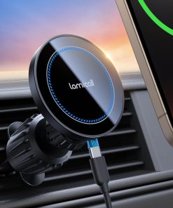 LAMICALL Uchwyt Samochodowy MagSafe | Ładowanie 15W