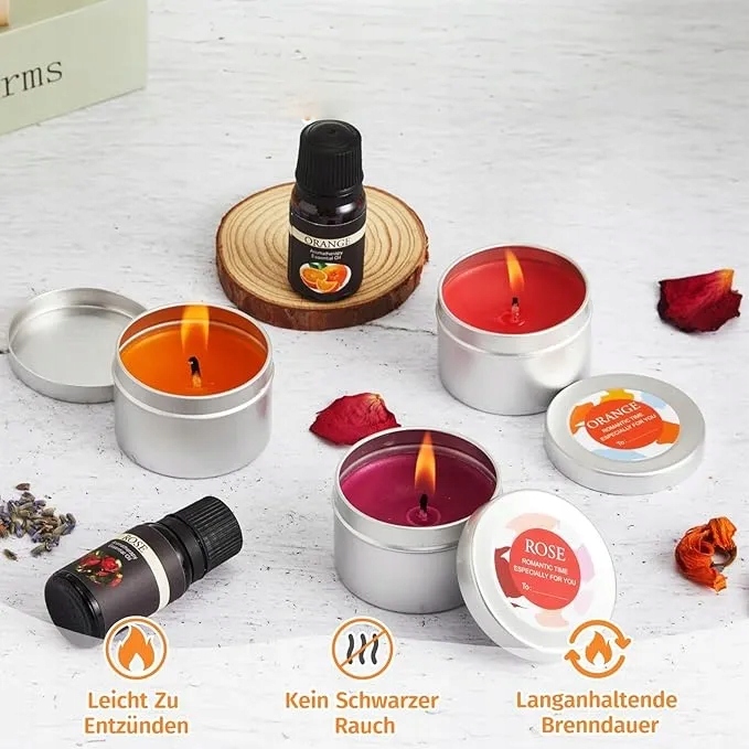 Zestaw do robienia Świec Anpro DIY wosk sojowy olejki kwiaty 41 el. - obrazek 2