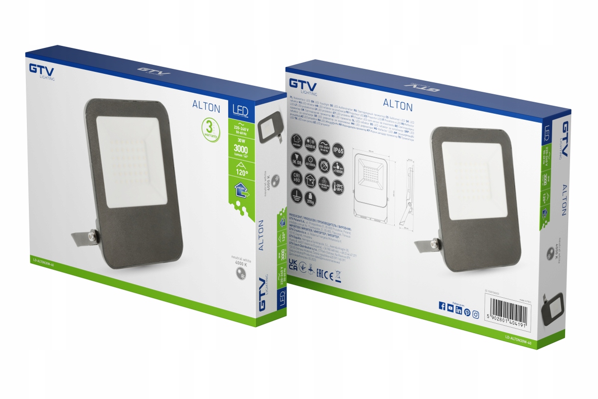 Naświetlacz Alton GTV LED 30W 3000lm 4000K IP65 - obrazek 4