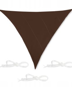 Żagiel ogrodowy trójkątny 6x6x6 m wodoodporny UV50+ brązowy