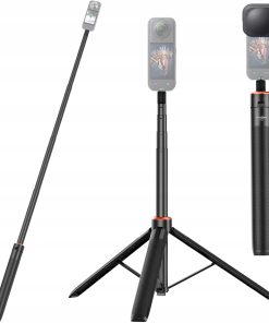 Statyw podróżny Vkesen z wbudowanym, wysuwanym kijem do selfie