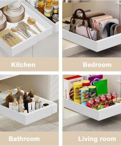 Alternative view of 2x Teleskopowa Szuflada 31-52x43x6 – 3-szynowy system, bez wiercenia