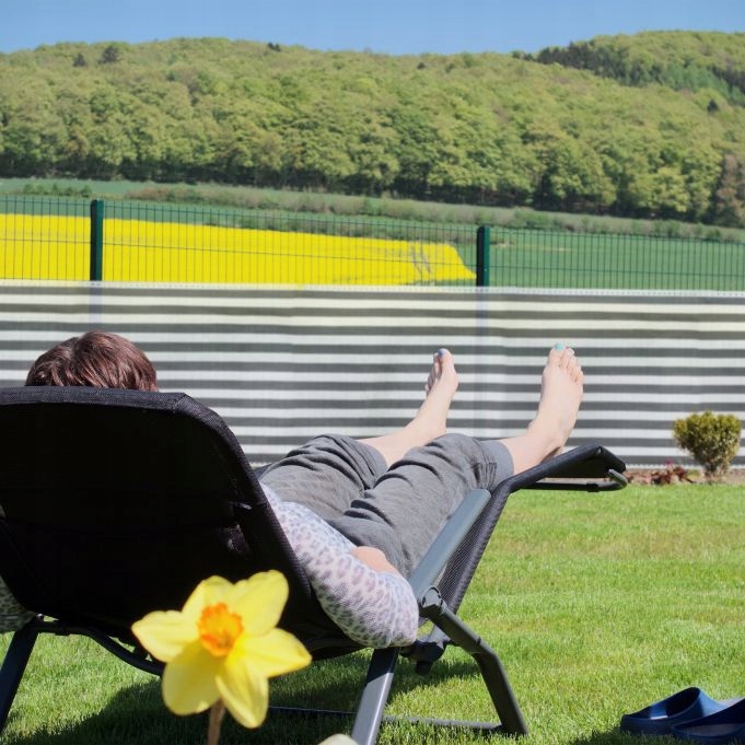 Siatka cieniująca ochronna 2x15 m HDPE biało-szara 85% RELAXDAYS - obrazek 6