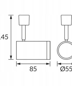 Alternative view of Reflektor szynowy Struhm Haga GU10 Biały Do Szynoprzewodu