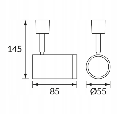 Reflektor szynowy Struhm Haga GU10 Biały Do Szynoprzewodu - obrazek 2