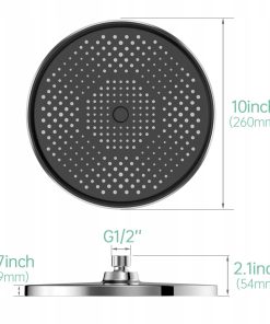 Alternative view of Yuanny 10" okrągła słuchawka prysznicowa deszczowa 26 cm ABS chrom