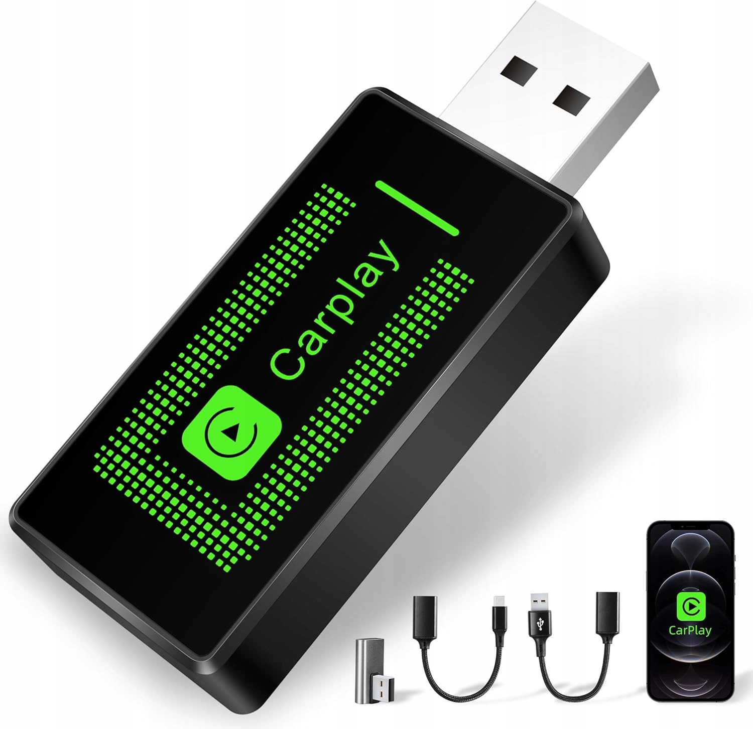 Adapter CarPlay Bezprzewodowy Lyssiefeel CLZ121 USB IPhone Plug&Play