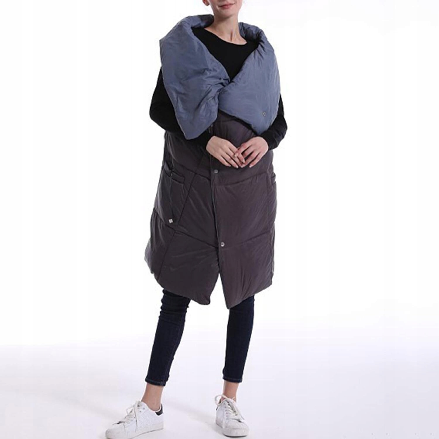 Koc Kamizelka Ogrzewana USB – 3 Poziomy Grzania Miękka, Wiatroszczelna - obrazek 2