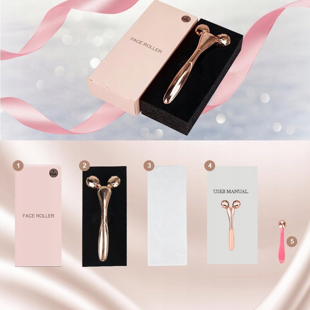 3D masażer do twarzy Y-shape roller liftingujący anty-aging - obrazek 2