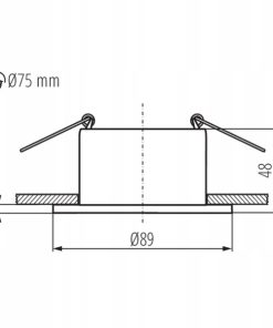 Alternative view of Oczko Sufitowe Kanlux GLOZO DSO Okrągłe Biało-Czarne MR16/GU10
