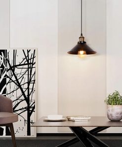 Alternative view of Zestaw 3 lamp wiszących Newrays industrialne czarne żelazo E27 60W