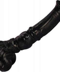 Duże Dildo Silikonowe Sztuczny Penis 38 cm z Przyssawką Czarne