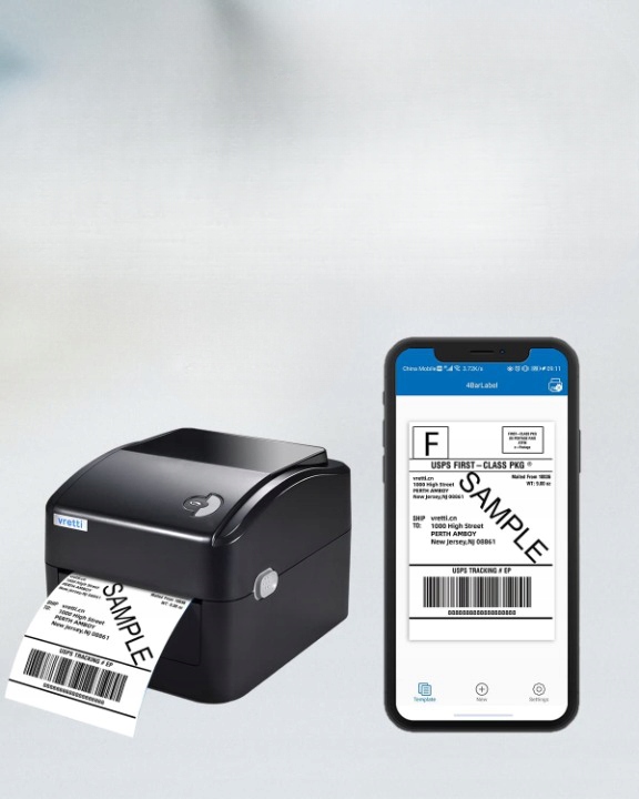 Drukarka Etykiet Termiczna 4x6 Vretti USB Windows / iOS / Android - obrazek 3