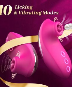 Alternative view of Wibrator Ssący Masażer Łechtaczki z funkcją ssania 10 trybów różowy