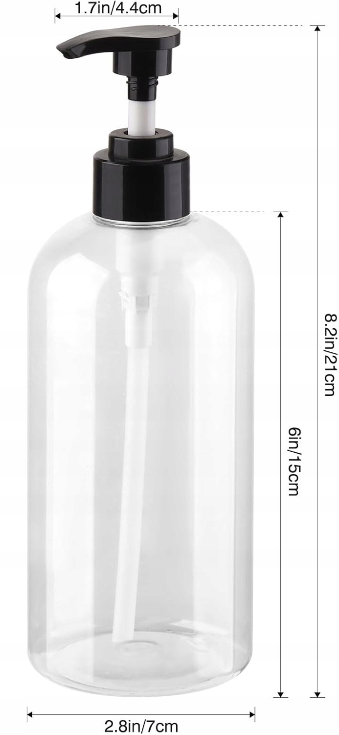 Butelki z Pompką 300 ml Transparentne 2 szt Dozownik - obrazek 4