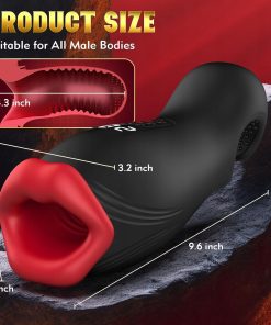 Alternative view of Masturbator Męski wibrator z aplikacją Usta pow.