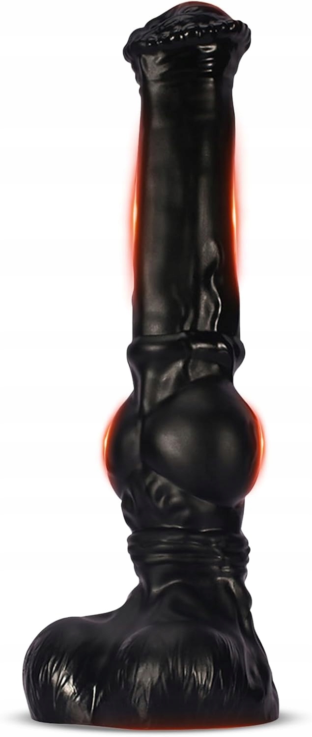 Duże Dildo Silikonowe Sztuczny Penis 38 cm z Przyssawką Czarne - obrazek 2