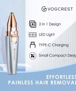 Alternative view of Trymer do brwi i twarzy 2w1 VG VOGCREST LED Niebieski