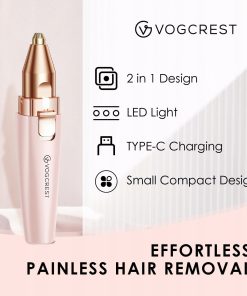 Alternative view of Trymer do brwi i twarzy 2w1 VG VOGCREST LED Różowy