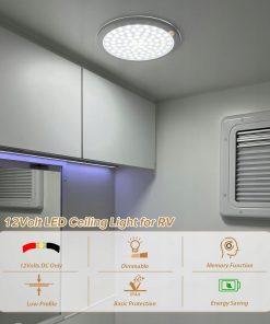 Alternative view of Lampa sufitowa LED 12V do kampera przyczepy 127mm 330lm 6000K