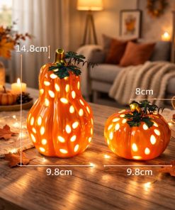 Alternative view of Lampki LED Dynie Ceramiczne Dekoracja Jesienna