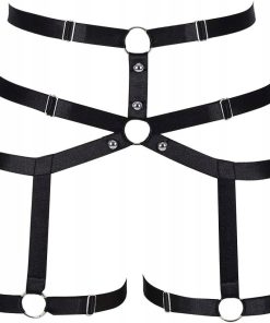 Alternative view of Body Harness Damski Regulowany Punk Gothic Czarno-Srebrny