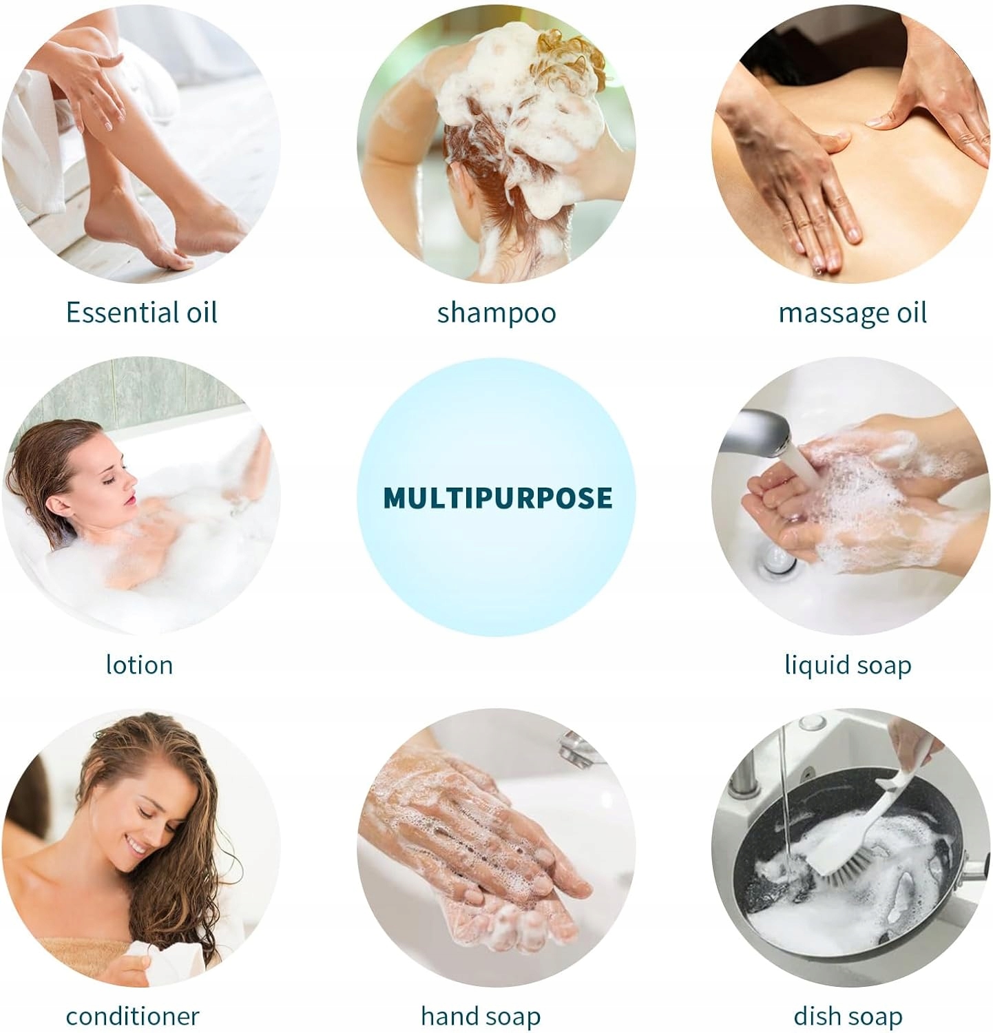 Butelki z Pompką 300 ml Transparentne 2 szt Dozownik - obrazek 3