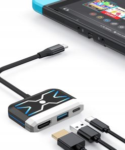 Adapter RREAKA Switch Dock 3w1 HDMI 4K USB-C