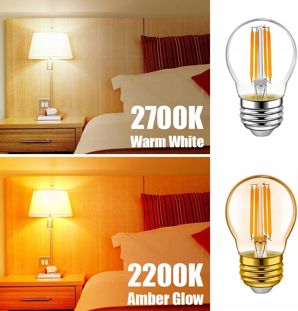 Żarówki LED E27 Vintage 4.5W 2200K Amber 6 szt - obrazek 6