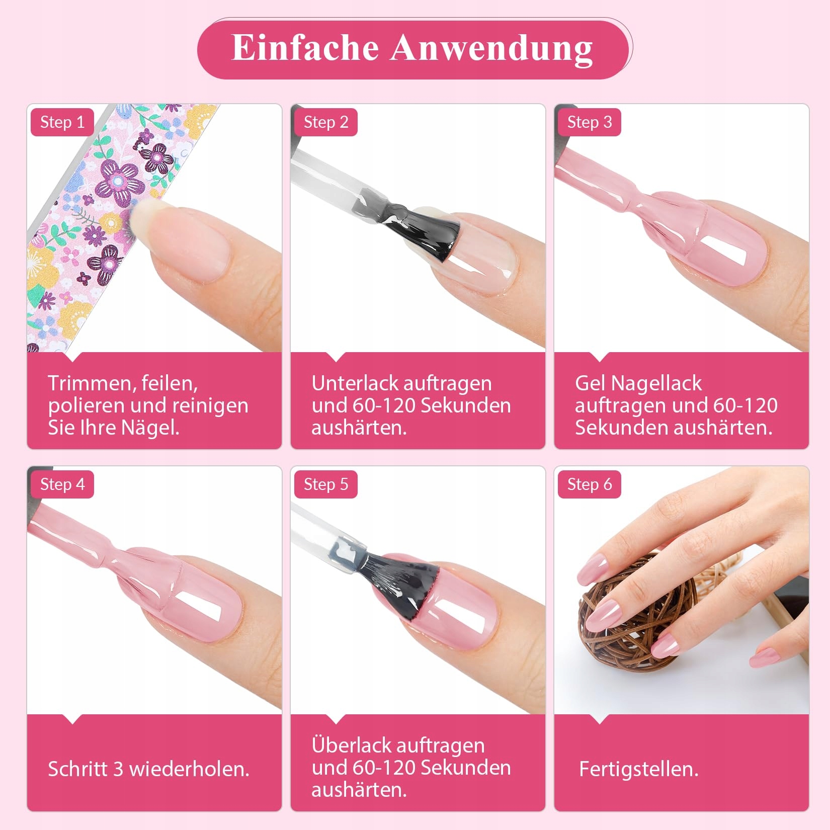 Zestaw lakierów hybrydowych VANREESA manicure kit - obrazek 11