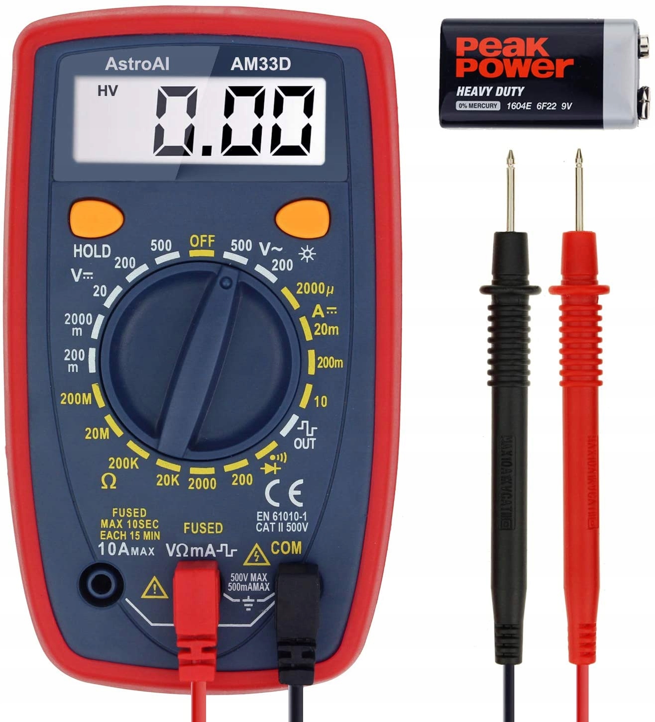 Multimetr Cyfrowy AstroAI LCD Voltomierz Miernik Tester AC DC - obrazek 9
