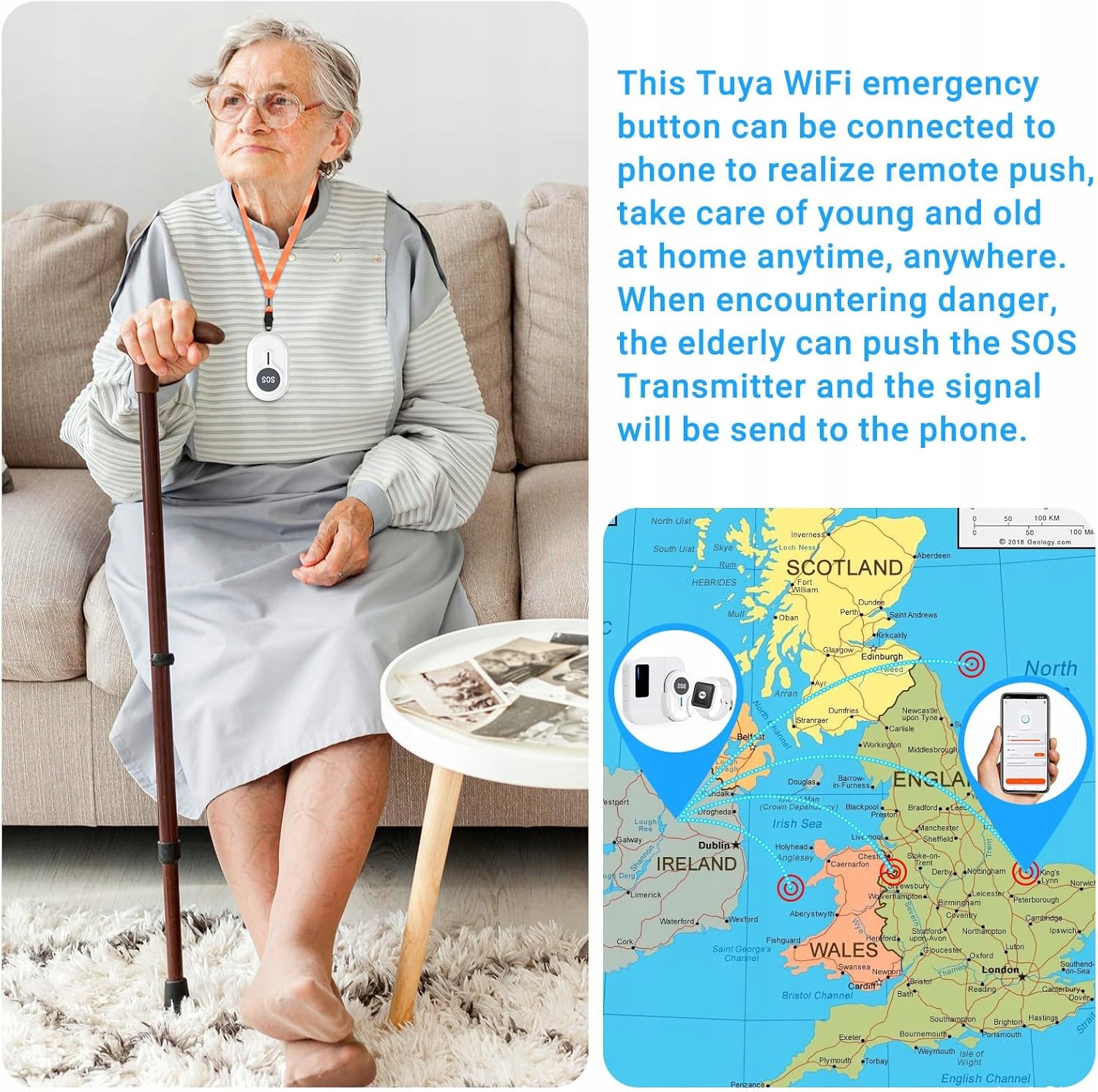 Przycisk SOS dla Seniora DAYTECH WiFi Tuya Alarm - obrazek 6