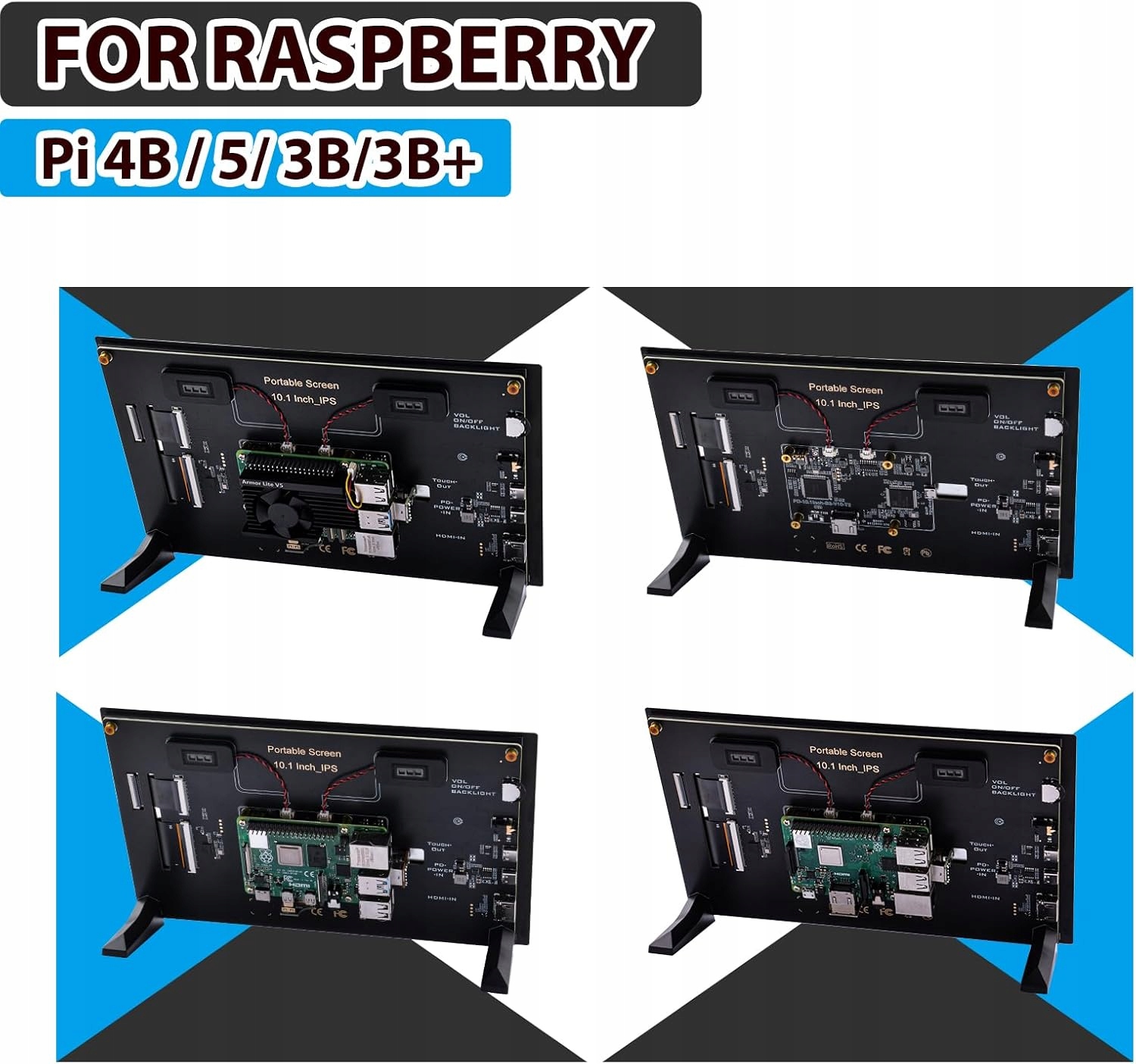 GeeekPi 10,1-calowy pojemnościowy ekran dotykowy do Raspberry Pi 5 1280X800 - obrazek 6