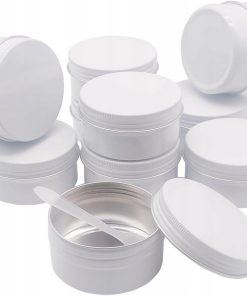 Pojemniki aluminiowe 80ml 10 szt słoiczki zakręcane