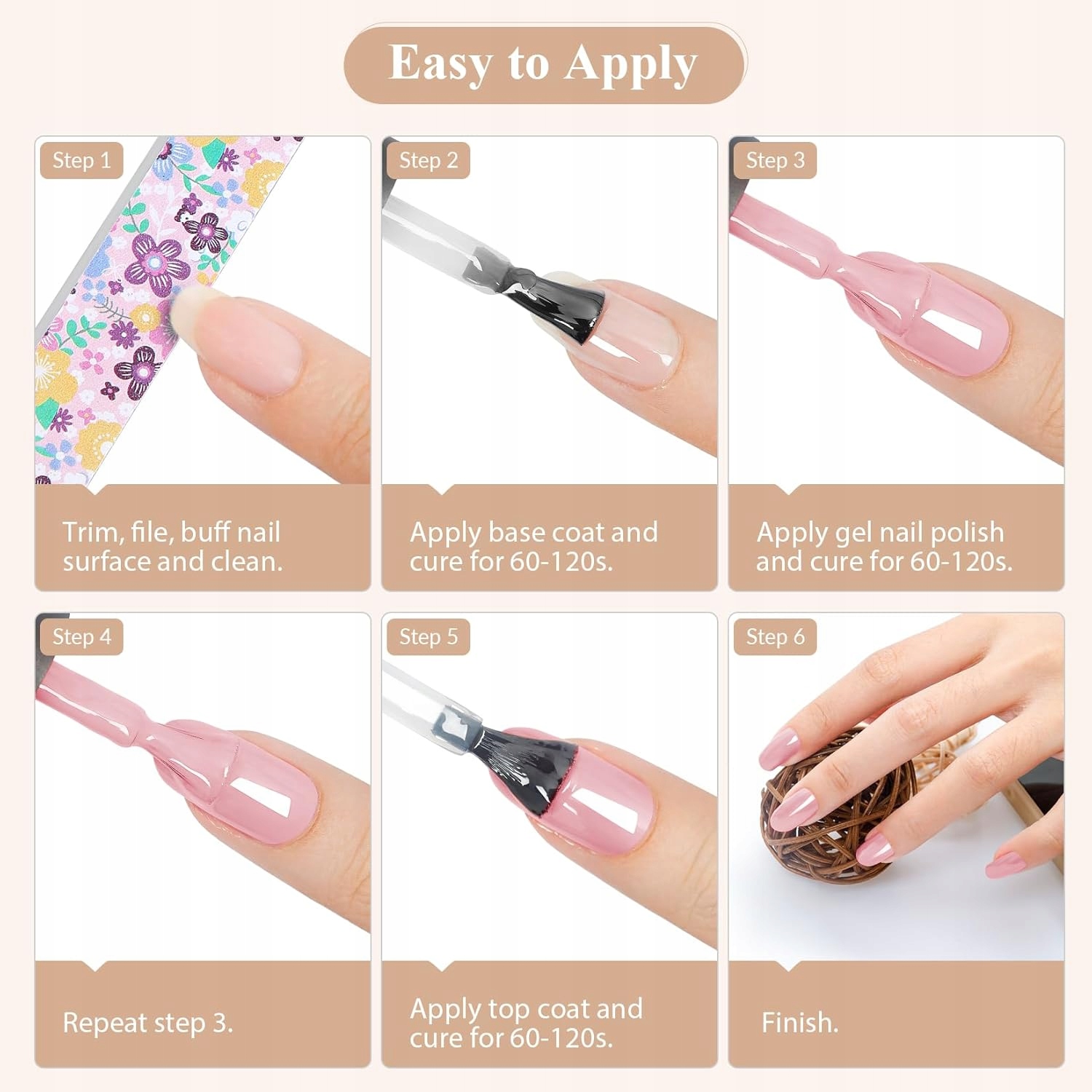 Zestaw lakierów hybrydowych VANREESA manicure kit - obrazek 6